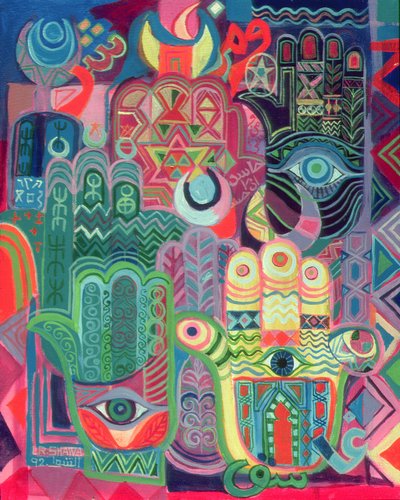 Manos como Amuletos II de Laila Shawa